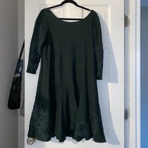 Anthropologie Maeve Dark Green Dress